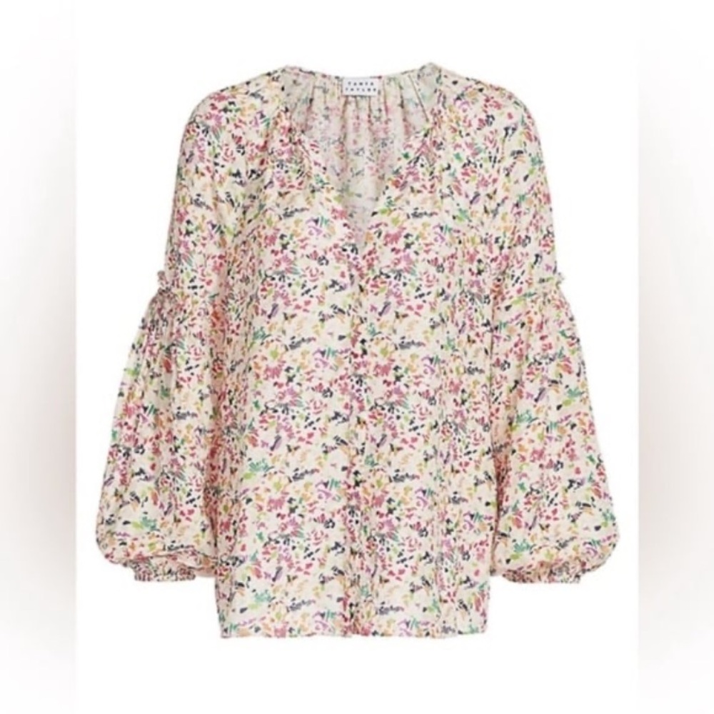 Tanya Taylor Illa Confetti Floral Blouse